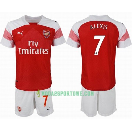 Koszulka Arsenal ALEXIS 7 Dziecięcy Domowe Stroje Piłkarskie 2018/19 Krótki Rękaw